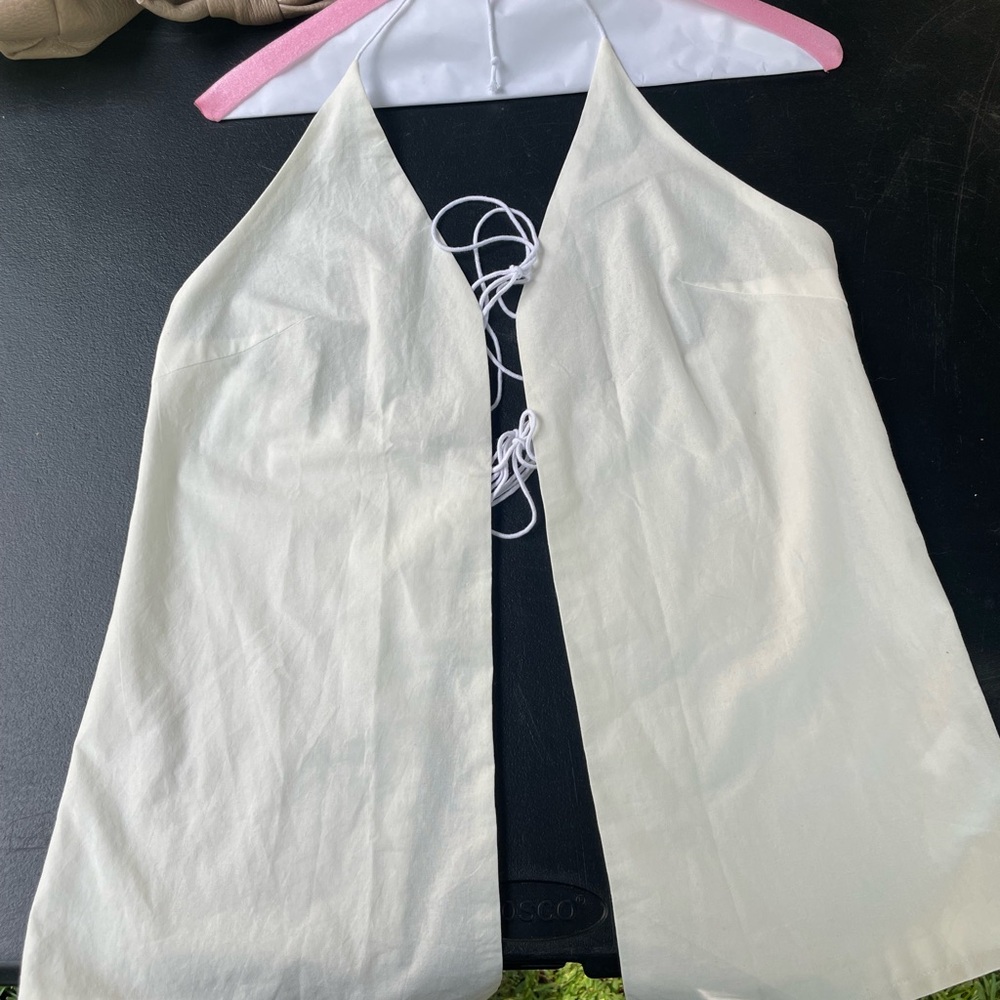 White Halter Top